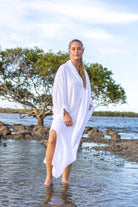 Front view of Zokkibee Vacanza oversized dress with relaxed fit and casual style