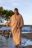 Front view of Zokkibee Vacanza oversized dress with relaxed fit and casual style