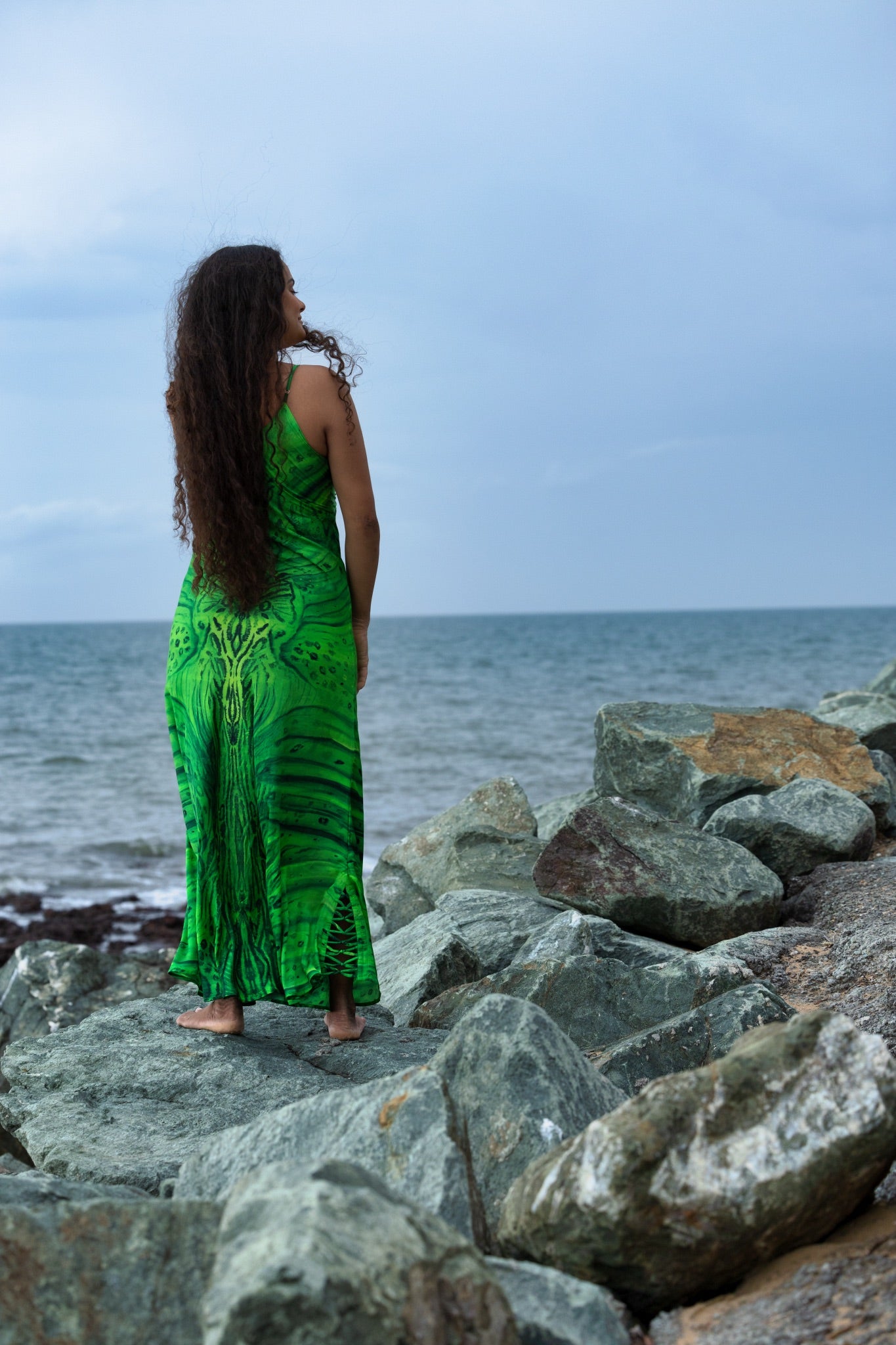 Aztec Emerald Slip Dress