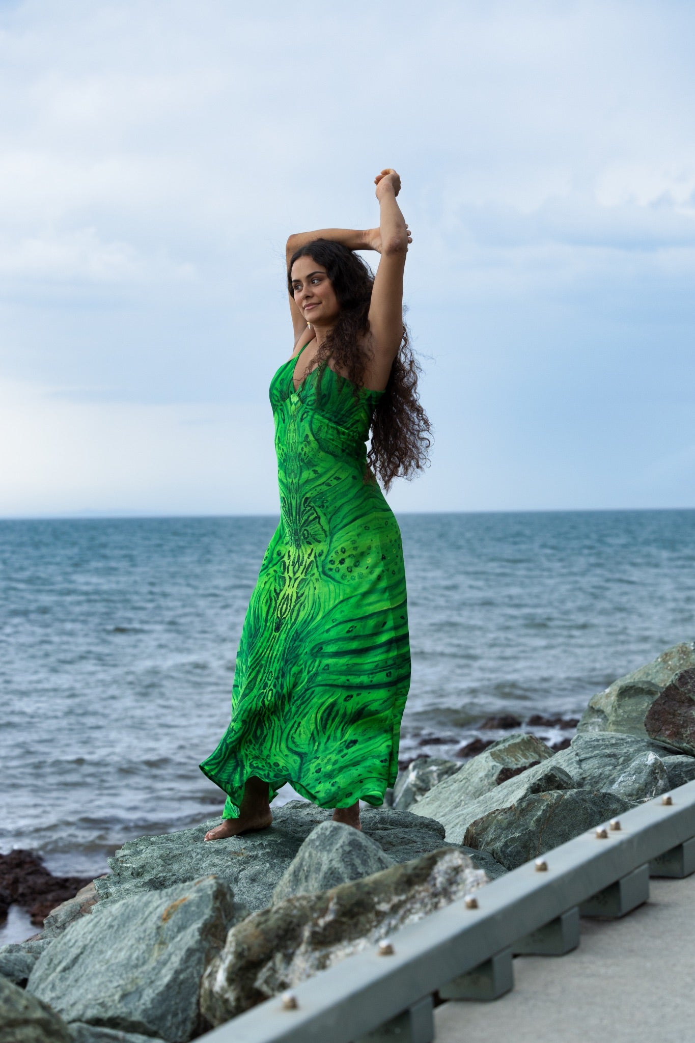 Aztec Emerald Slip Dress S