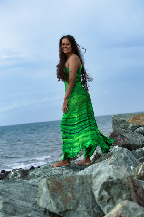 Aztec Emerald Slip Dress