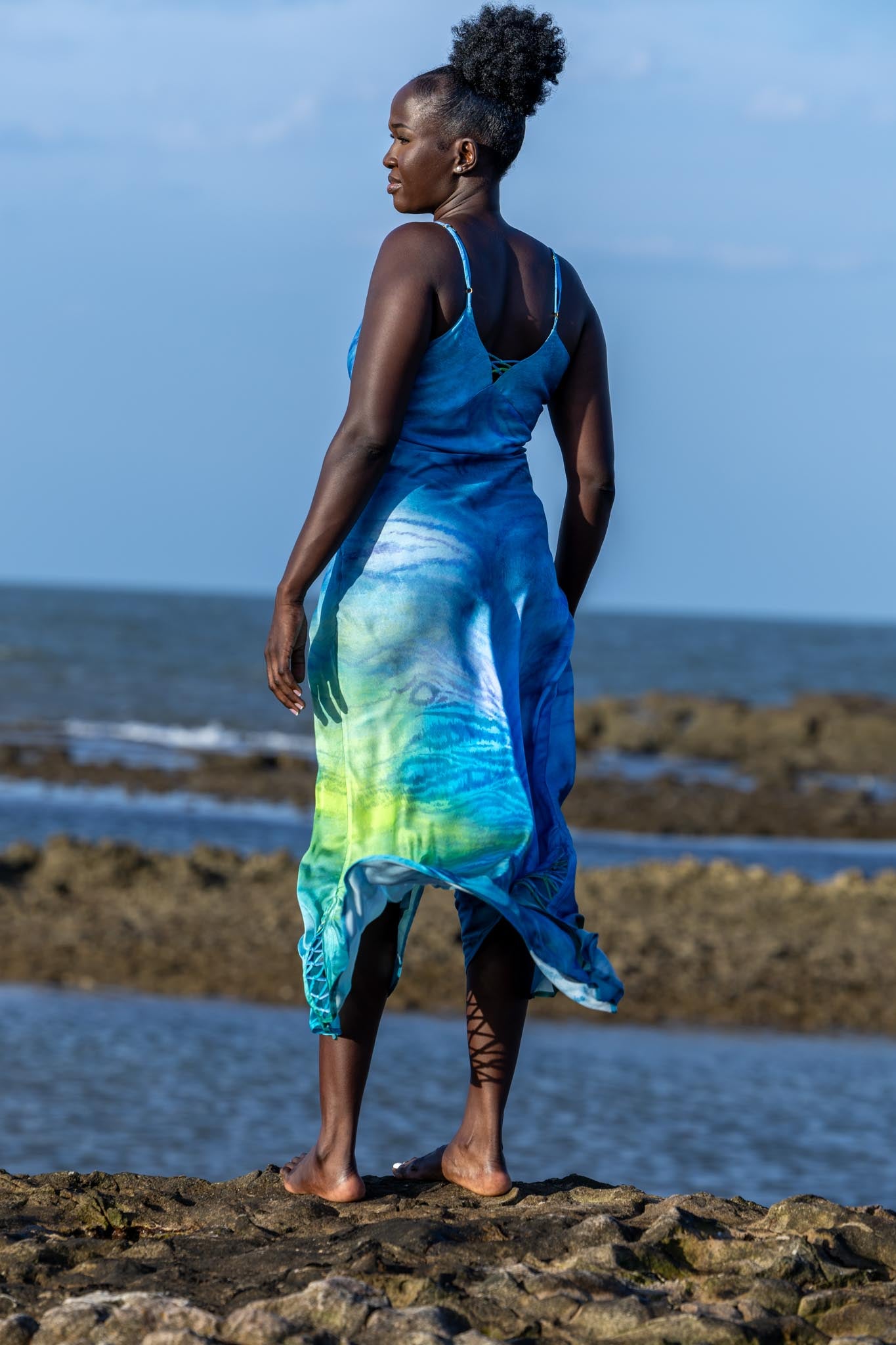 Blue Tiger Slip Dress