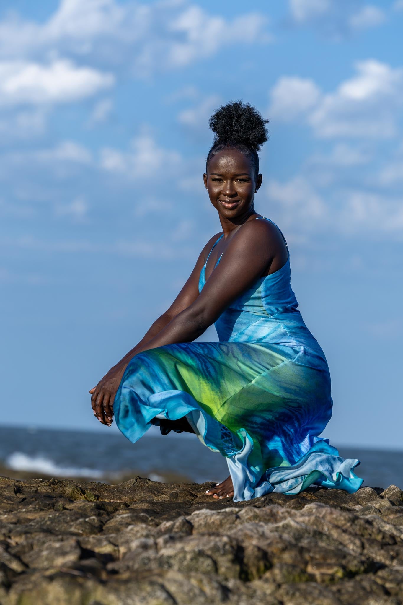 Blue Tiger Slip Dress