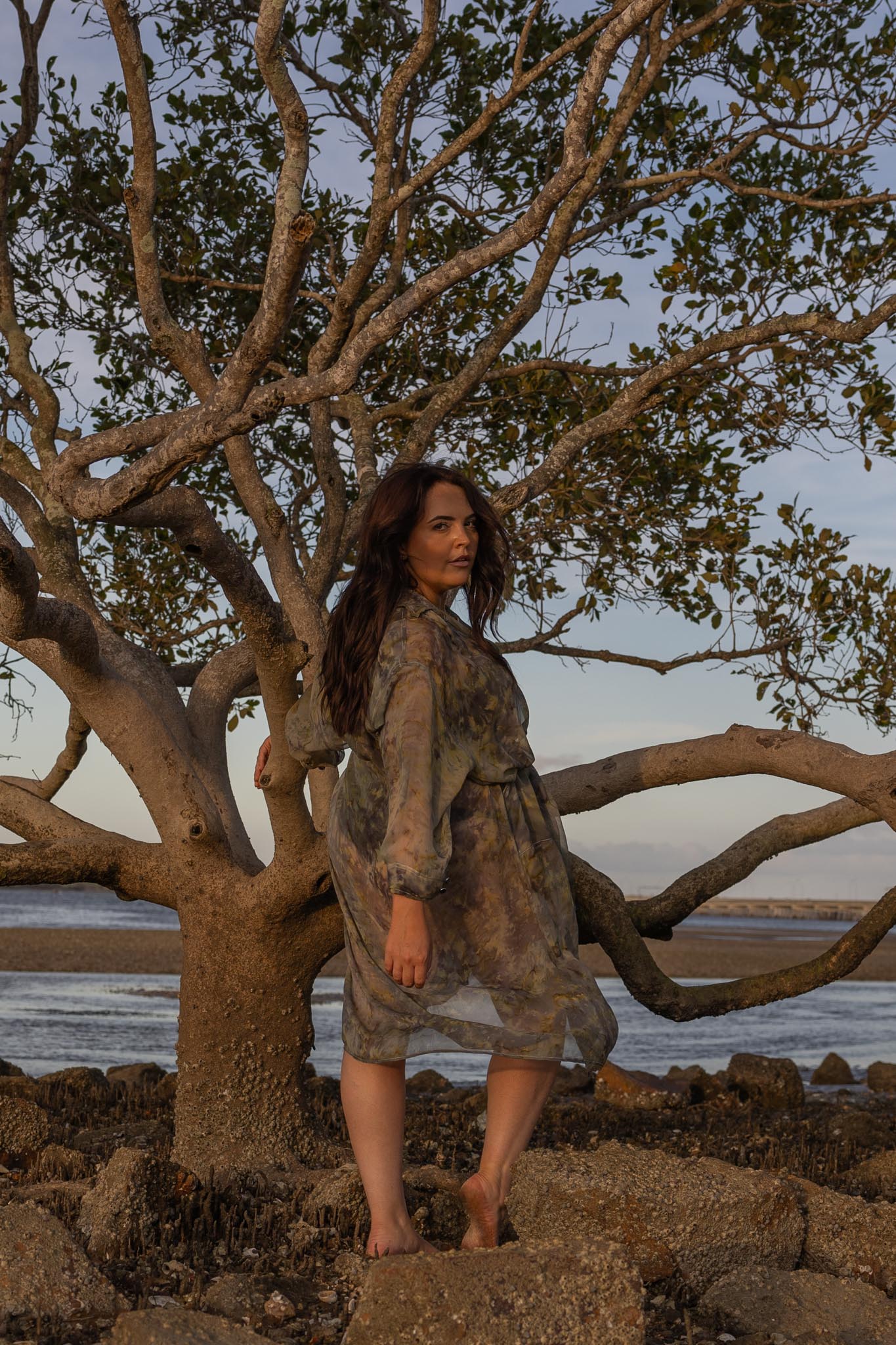 Shajara Silk Duster Coat