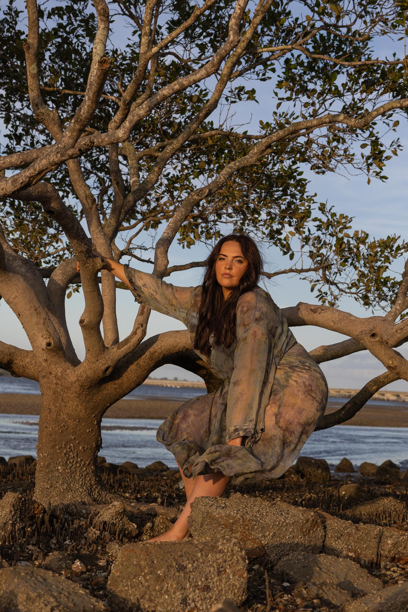 Shajara Silk Duster Coat