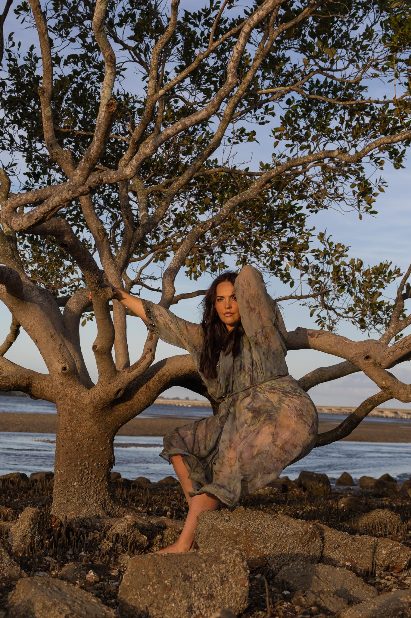 Shajara Silk Duster Coat