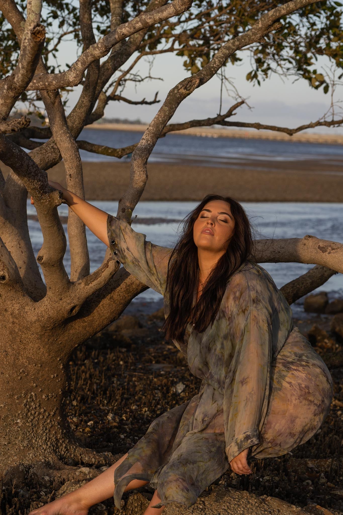 Shajara Silk Duster Coat