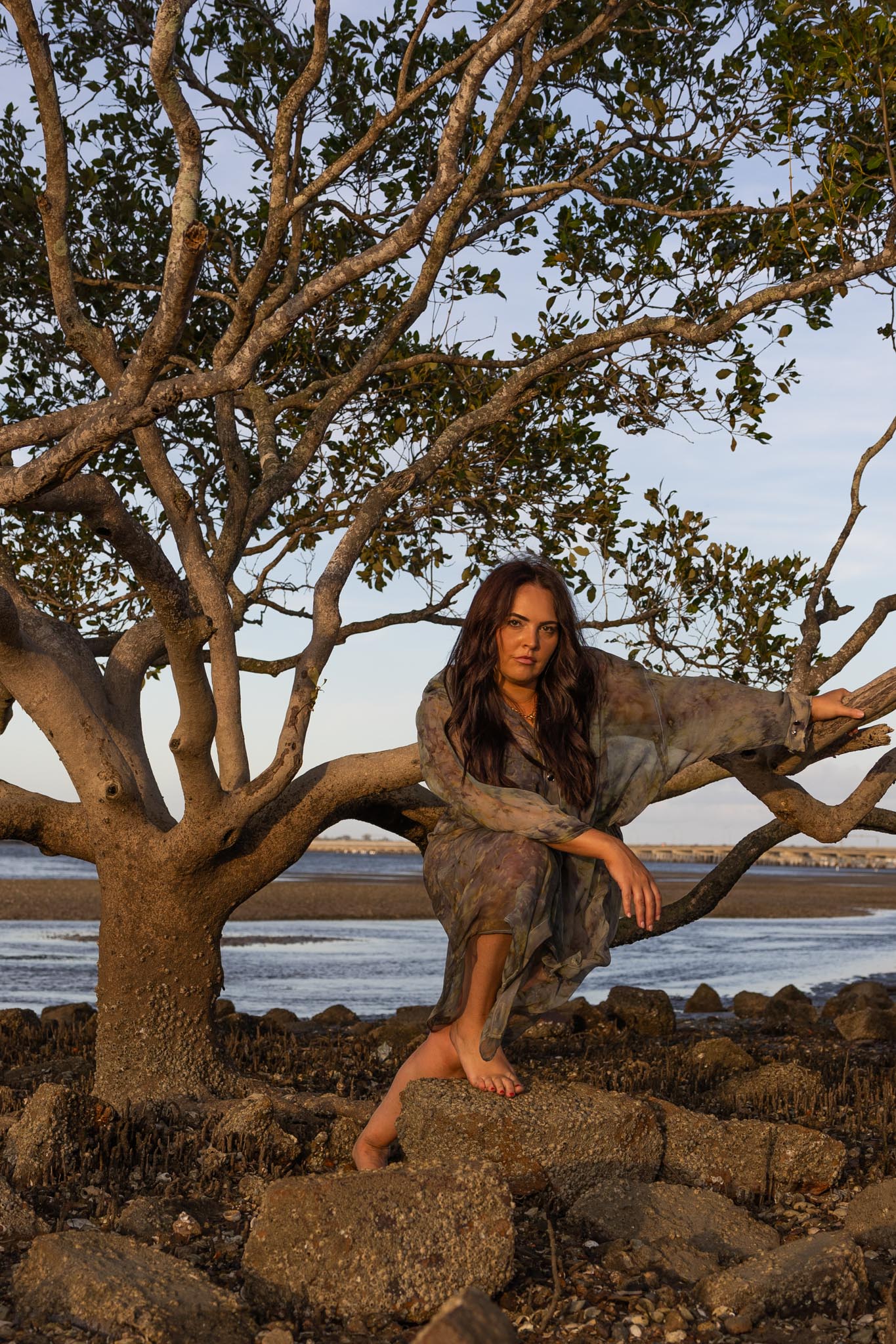 Shajara Silk Duster Coat