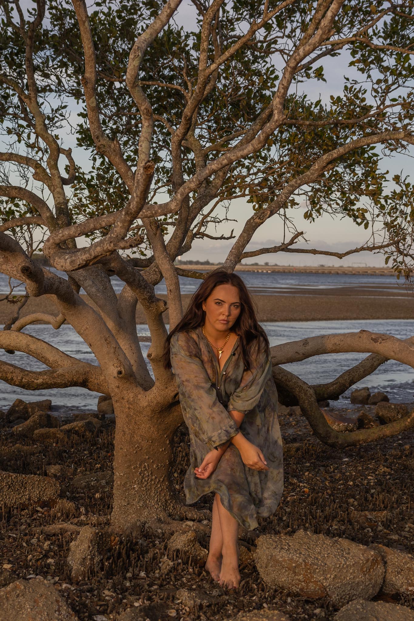 Shajara Silk Duster Coat