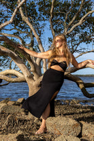 Front view of Zokkibee Bella cotton crop top with classic cropped silhouette