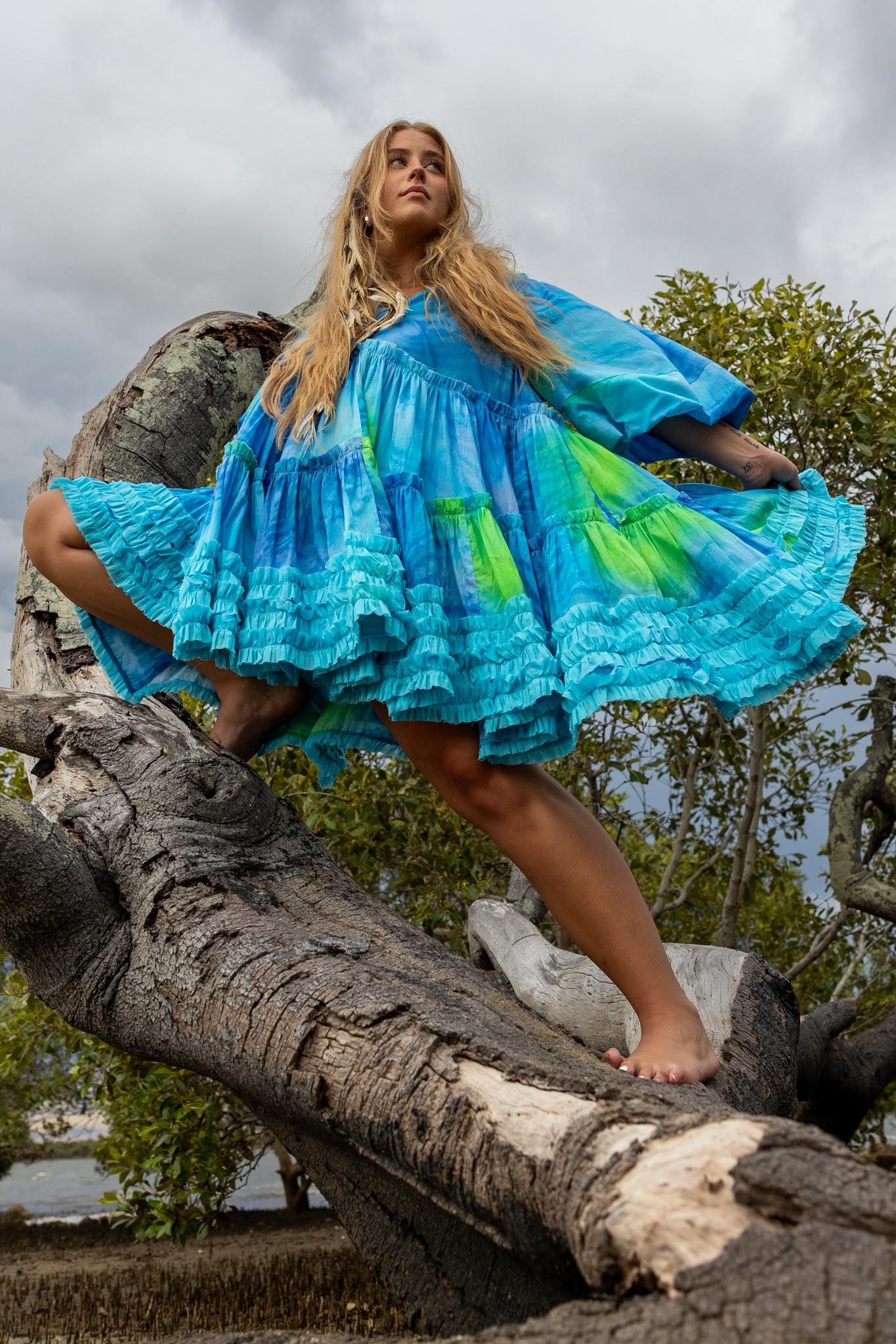 Blue Tiger Mini Dress