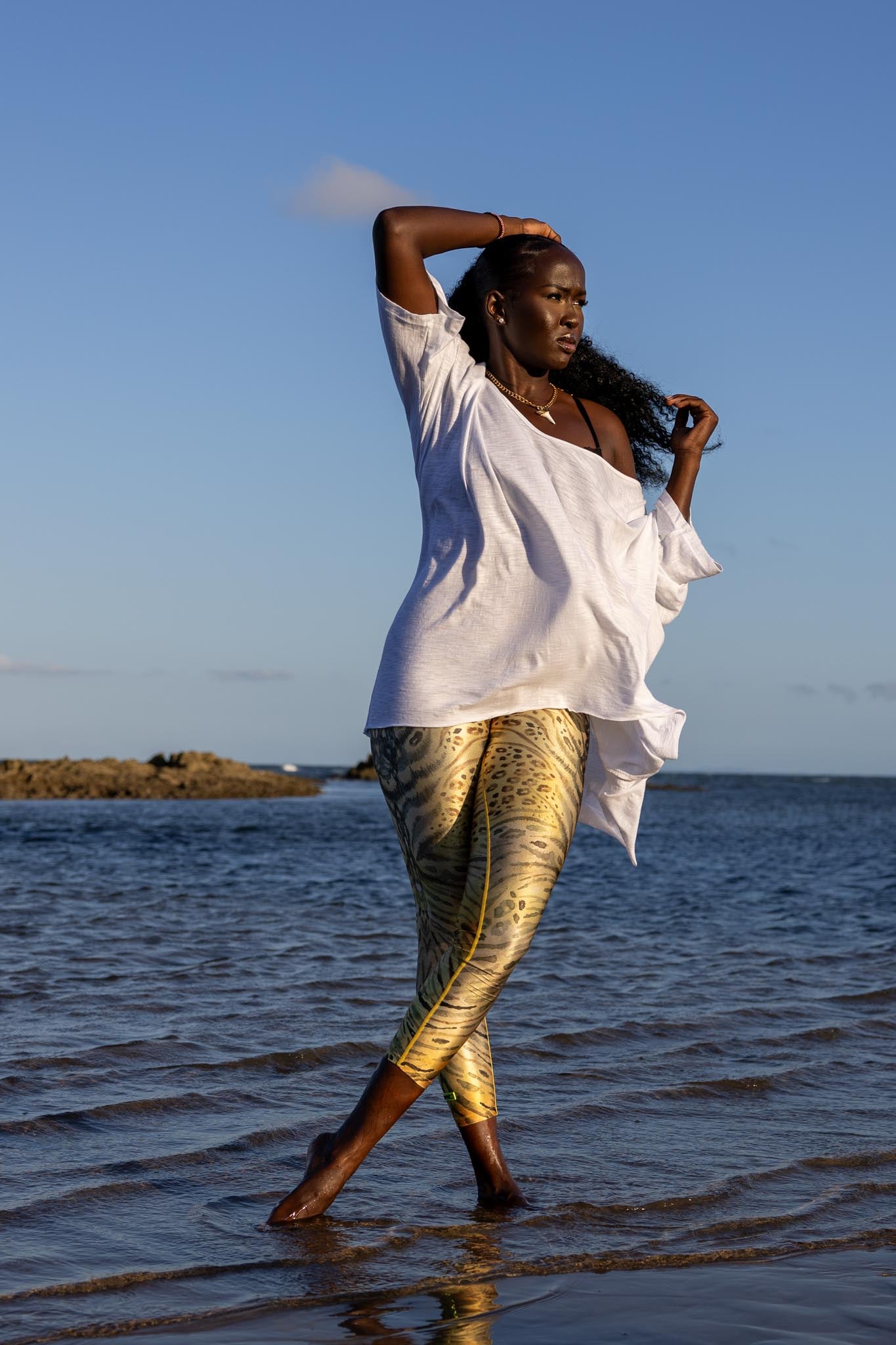 Front view of Zokkibee oversized t-shirt with relaxed fit and soft cotton fabric