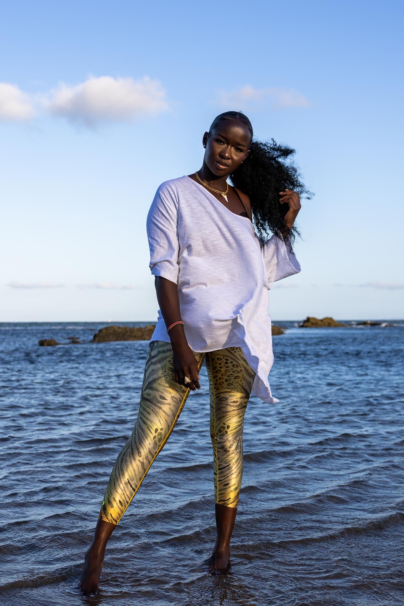 Front view of Zokkibee oversized t-shirt with relaxed fit and soft cotton fabric