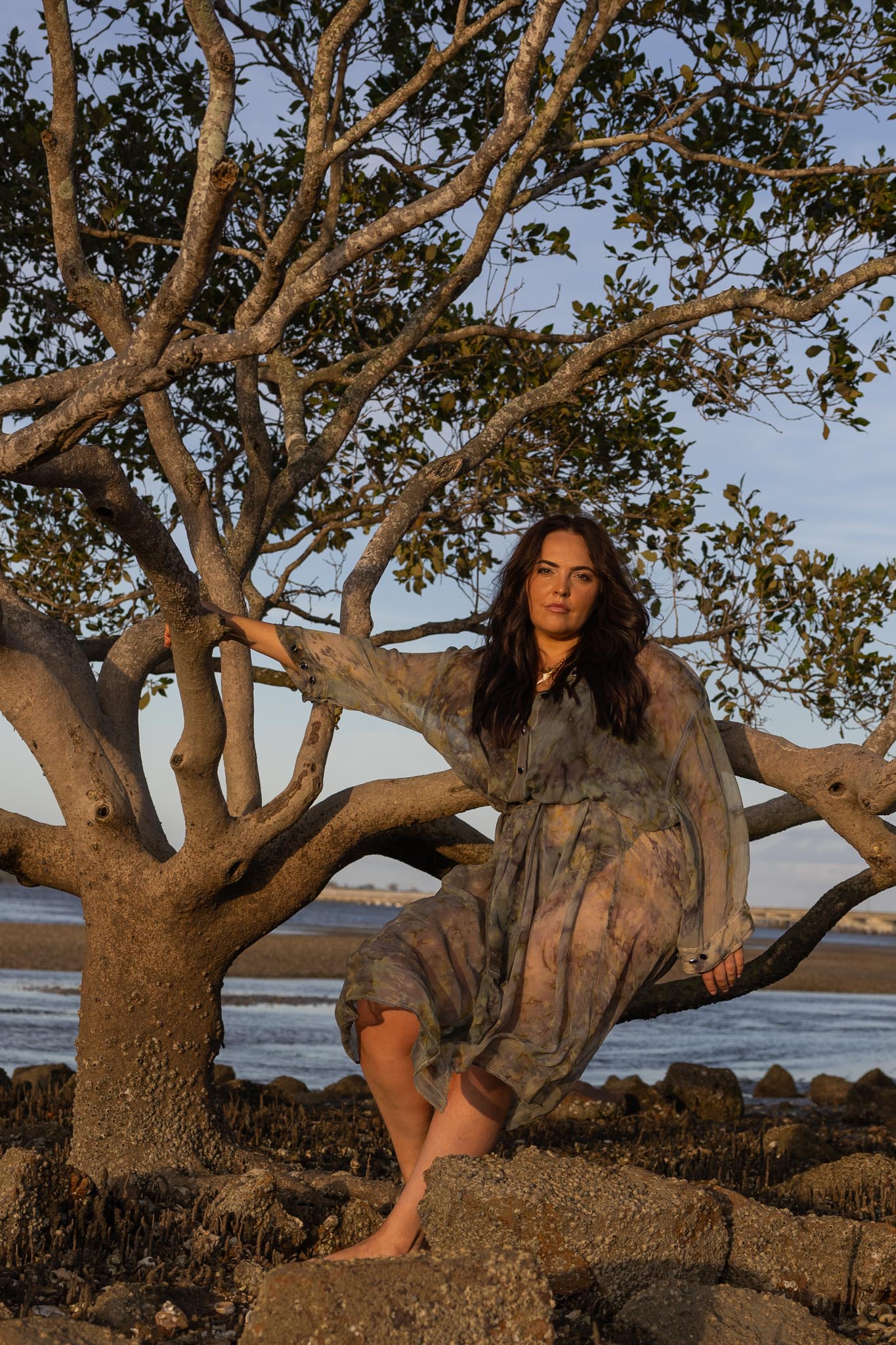 Shajara Silk Duster Coat